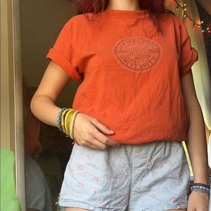 vintage Montana State University orange tshirt